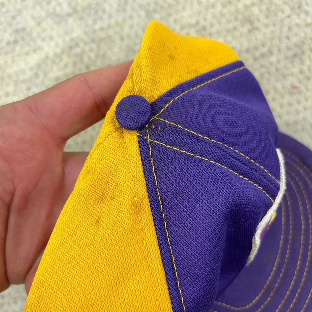 Vintage MV Seeds Trucker Hat Cap Made‎ USA 80s Farm Purple Yellow Patch Snapback